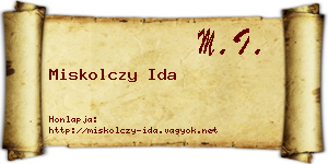 Miskolczy Ida névjegykártya