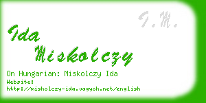 ida miskolczy business card